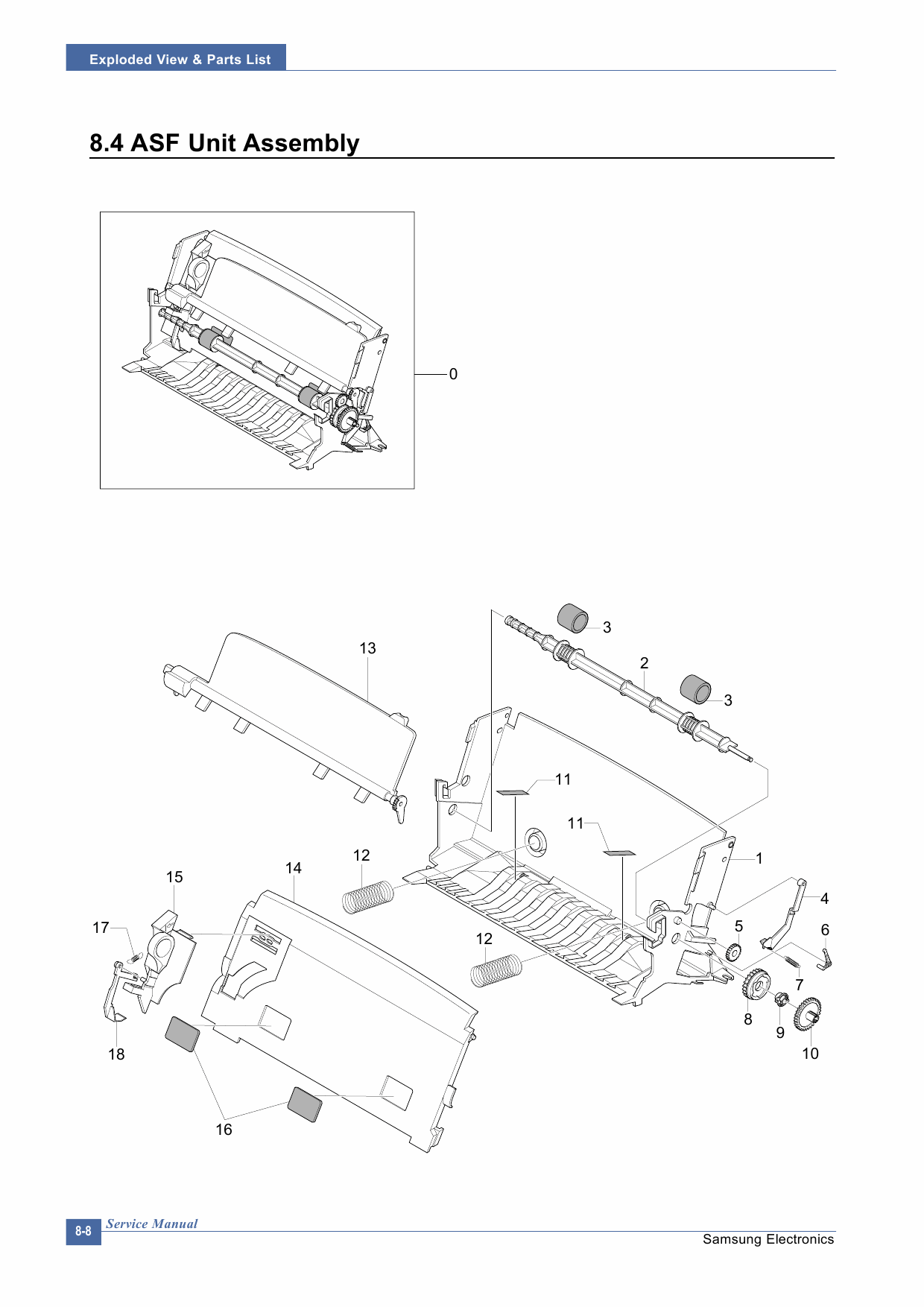 Samsung FACXIMILE SF-340 341P 345TP Parts Manual-3